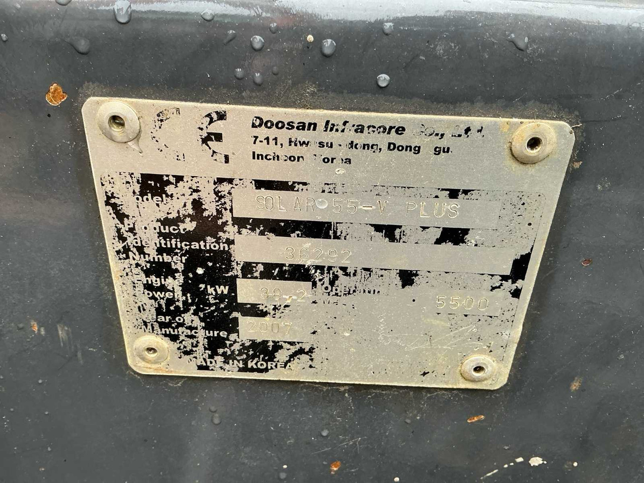 Bager 2007 DOOSAN SOLAR 55V MIDI EXCAVATOR: slika Bager 2007 DOOSAN SOLAR 55V MIDI EXCAVATOR