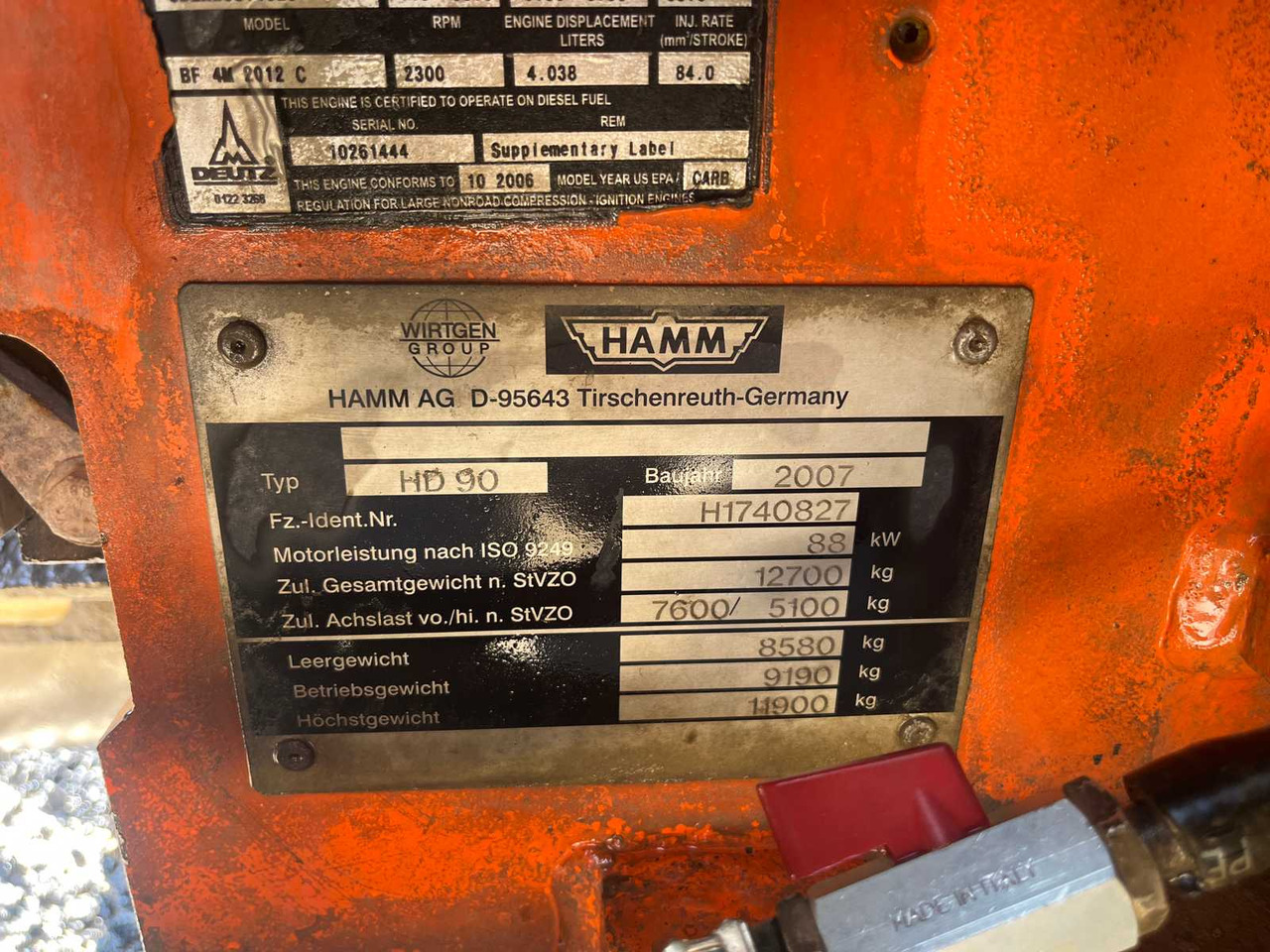 Cestovni valjak HAMM HD90: slika Cestovni valjak HAMM HD90