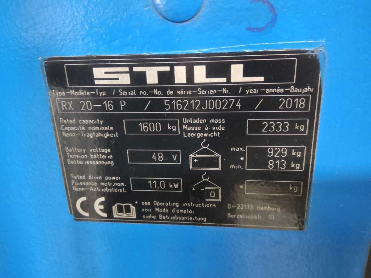 STILL RX20-16P FORKLIFT - Viličar: slika STILL RX20-16P FORKLIFT - Viličar STILL RX20-16P FORKLIFT - Viličar: slika STILL RX20-16P FORKLIFT - Viličar