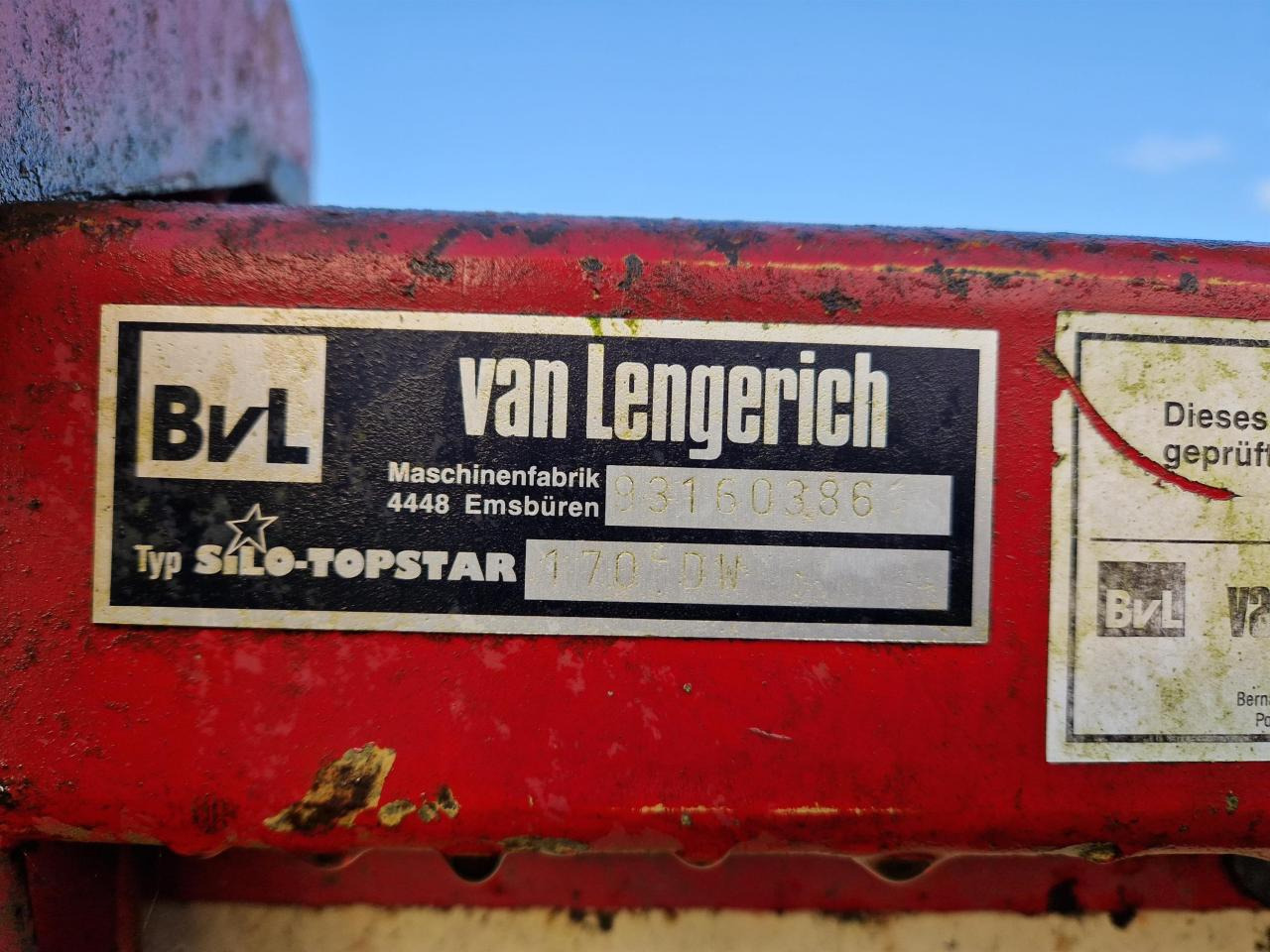 BVL - van Lengerich Topstar 170 DW - Oprema za stoku: slika BVL - van Lengerich Topstar 170 DW - Oprema za stoku BVL - van Lengerich Topstar 170 DW - Oprema za stoku: slika BVL - van Lengerich Topstar 170 DW - Oprema za stoku