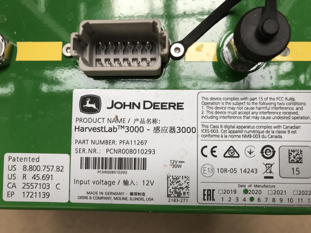 John Deere HarvestLab 3000 - Sustav navigacije za Poljoprivredni strojevi: slika John Deere HarvestLab 3000 - Sustav navigacije za Poljoprivredni strojevi John Deere HarvestLab 3000 - Sustav navigacije za Poljoprivredni strojevi: slika John Deere HarvestLab 3000 - Sustav navigacije za Poljoprivredni strojevi