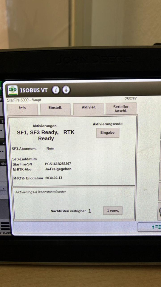 John Deere SF6000 SF3, M-RTK - Sustav navigacije za Poljoprivredni strojevi: slika John Deere SF6000 SF3, M-RTK - Sustav navigacije za Poljoprivredni strojevi John Deere SF6000 SF3, M-RTK - Sustav navigacije za Poljoprivredni strojevi: slika John Deere SF6000 SF3, M-RTK - Sustav navigacije za Poljoprivredni strojevi