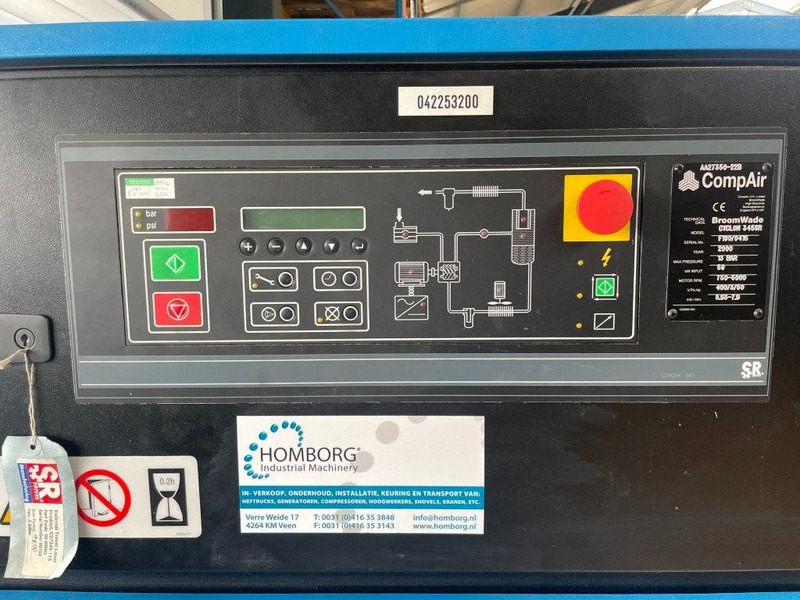 Compair Cyclon 345 SR, 58 kW Hz-geregeld, 7900 L/min. 13 Bar schroefcompressor - Zračni kompresor: slika Compair Cyclon 345 SR, 58 kW Hz-geregeld, 7900 L/min. 13 Bar schroefcompressor - Zračni kompresor Compair Cyclon 345 SR, 58 kW Hz-geregeld, 7900 L/min. 13 Bar schroefcompressor - Zračni kompresor: slika Compair Cyclon 345 SR, 58 kW Hz-geregeld, 7900 L/min. 13 Bar schroefcompressor - Zračni kompresor