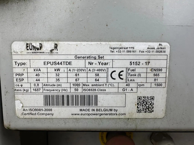 Europower EPUS44TDE Kubota leroy Somer 44 kVA Supersilent Rental generatorset - Generatorski set: slika Europower EPUS44TDE Kubota leroy Somer 44 kVA Supersilent Rental generatorset - Generatorski set Europower EPUS44TDE Kubota leroy Somer 44 kVA Supersilent Rental generatorset - Generatorski set: slika Europower EPUS44TDE Kubota leroy Somer 44 kVA Supersilent Rental generatorset - Generatorski set
