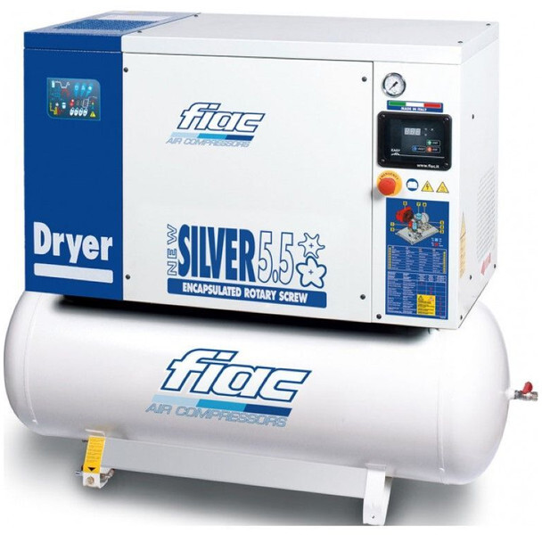Fiac New Silver D 5.5 / 200 Silent 4 kW 450 L / min 10 Bar Elektrische Schroefcompressor met ketel en droger - Zračni kompresor: slika Fiac New Silver D 5.5 / 200 Silent 4 kW 450 L / min 10 Bar Elektrische Schroefcompressor met ketel en droger - Zračni kompresor Fiac New Silver D 5.5 / 200 Silent 4 kW 450 L / min 10 Bar Elektrische Schroefcompressor met ketel en droger - Zračni kompresor: slika Fiac New Silver D 5.5 / 200 Silent 4 kW 450 L / min 10 Bar Elektrische Schroefcompressor met ketel en droger - Zračni kompresor