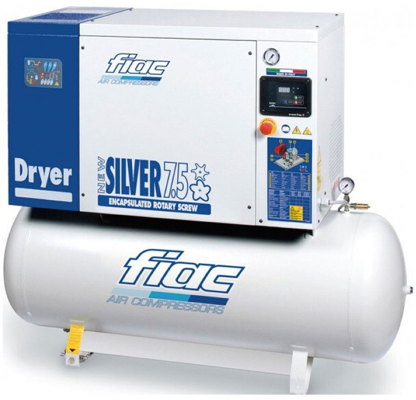 Fiac New Silver D 7.5 / 300 Silent 5.5 kW 720 L / min 10 bar Elektrische Schroefcompressor met ketel en droger - Zračni kompresor: slika Fiac New Silver D 7.5 / 300 Silent 5.5 kW 720 L / min 10 bar Elektrische Schroefcompressor met ketel en droger - Zračni kompresor Fiac New Silver D 7.5 / 300 Silent 5.5 kW 720 L / min 10 bar Elektrische Schroefcompressor met ketel en droger - Zračni kompresor: slika Fiac New Silver D 7.5 / 300 Silent 5.5 kW 720 L / min 10 bar Elektrische Schroefcompressor met ketel en droger - Zračni kompresor