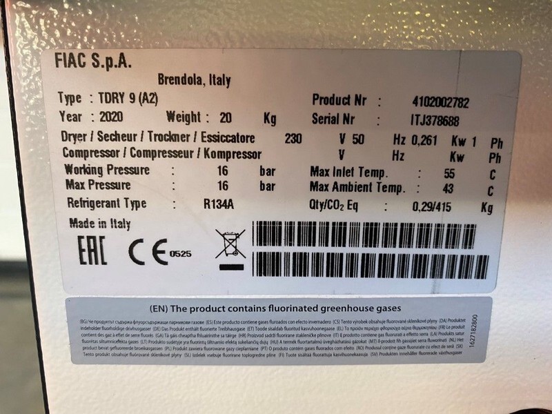 Fiac TDRY 9 luchtdroger 850 L / min 16 bar Airdryer New ! - Zračni kompresor: slika Fiac TDRY 9 luchtdroger 850 L / min 16 bar Airdryer New ! - Zračni kompresor Fiac TDRY 9 luchtdroger 850 L / min 16 bar Airdryer New ! - Zračni kompresor: slika Fiac TDRY 9 luchtdroger 850 L / min 16 bar Airdryer New ! - Zračni kompresor