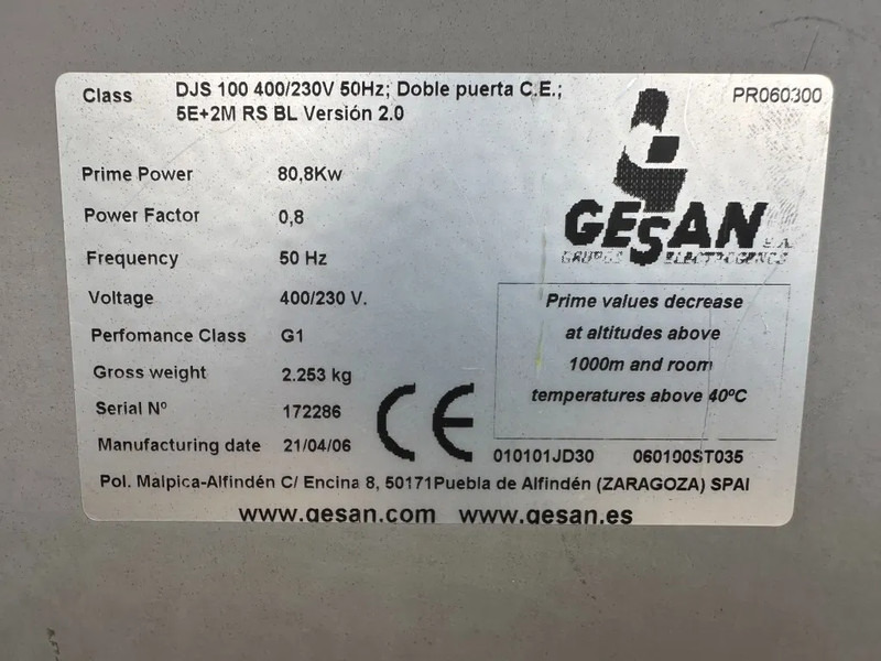 GESAN DJS 100 John Deere Stamford 100 kVA Silent Rental generatorset - Generatorski set: slika GESAN DJS 100 John Deere Stamford 100 kVA Silent Rental generatorset - Generatorski set GESAN DJS 100 John Deere Stamford 100 kVA Silent Rental generatorset - Generatorski set: slika GESAN DJS 100 John Deere Stamford 100 kVA Silent Rental generatorset - Generatorski set
