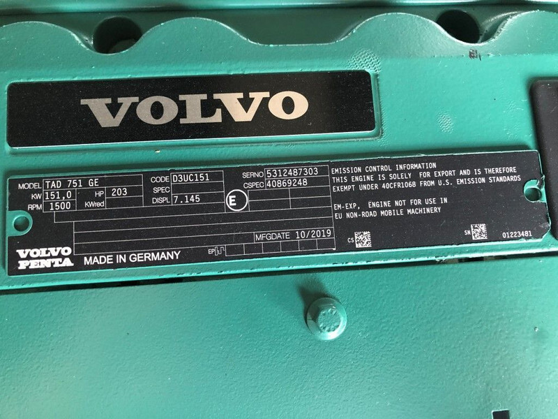 Volvo Stage 3A 167 kVA Supersilent generatorset - Generatorski set: slika Volvo Stage 3A 167 kVA Supersilent generatorset - Generatorski set Volvo Stage 3A 167 kVA Supersilent generatorset - Generatorski set: slika Volvo Stage 3A 167 kVA Supersilent generatorset - Generatorski set