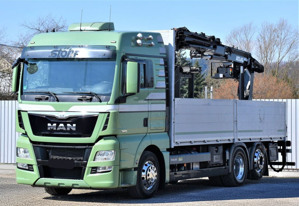 MAN TGX 26.440 Pritsche 6,60 m* ATLAS 125.2V-A12VB - Kamion s kranom: slika MAN TGX 26.440 Pritsche 6,60 m* ATLAS 125.2V-A12VB - Kamion s kranom MAN TGX 26.440 Pritsche 6,60 m* ATLAS 125.2V-A12VB - Kamion s kranom: slika MAN TGX 26.440 Pritsche 6,60 m* ATLAS 125.2V-A12VB - Kamion s kranom