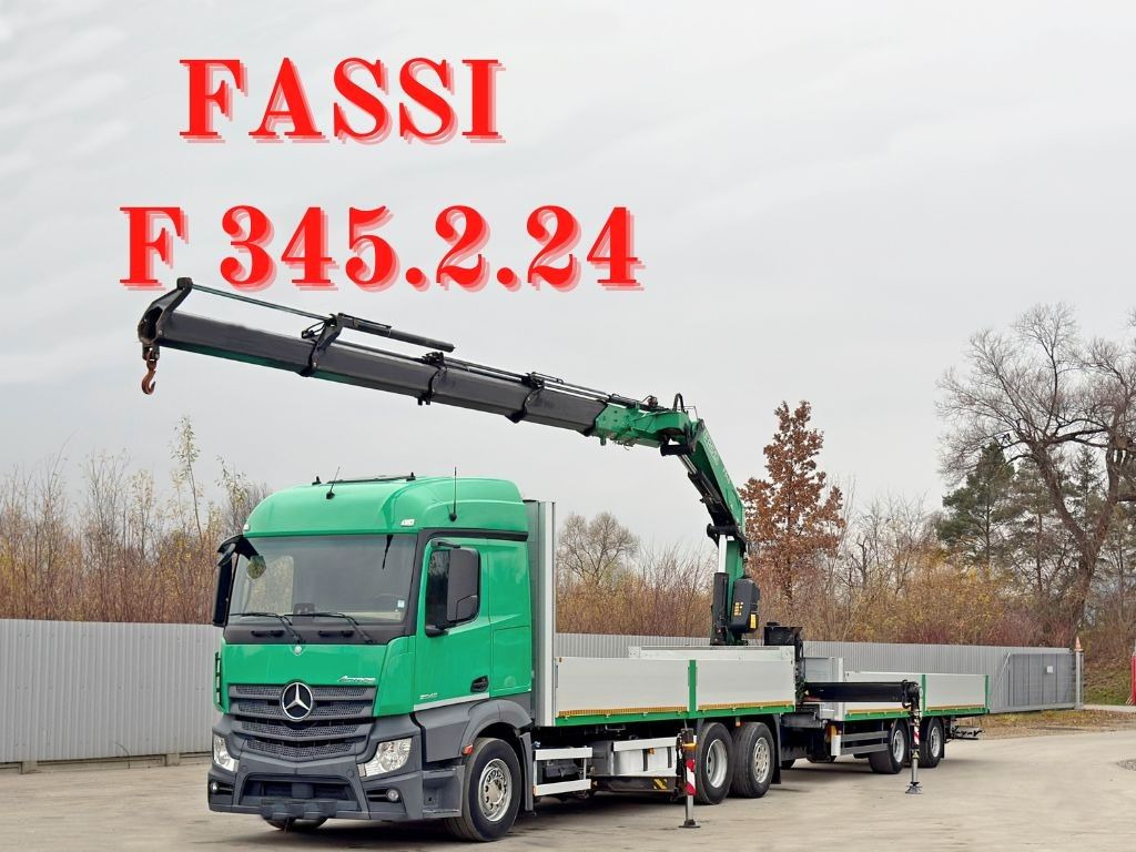 Mercedes-Benz ACTROS 264 * FASSI F 345.24 + FUNK + Anhänger - Kamion s kranom: slika Mercedes-Benz ACTROS 264 * FASSI F 345.24 + FUNK + Anhänger - Kamion s kranom Mercedes-Benz ACTROS 264 * FASSI F 345.24 + FUNK + Anhänger - Kamion s kranom: slika Mercedes-Benz ACTROS 264 * FASSI F 345.24 + FUNK + Anhänger - Kamion s kranom