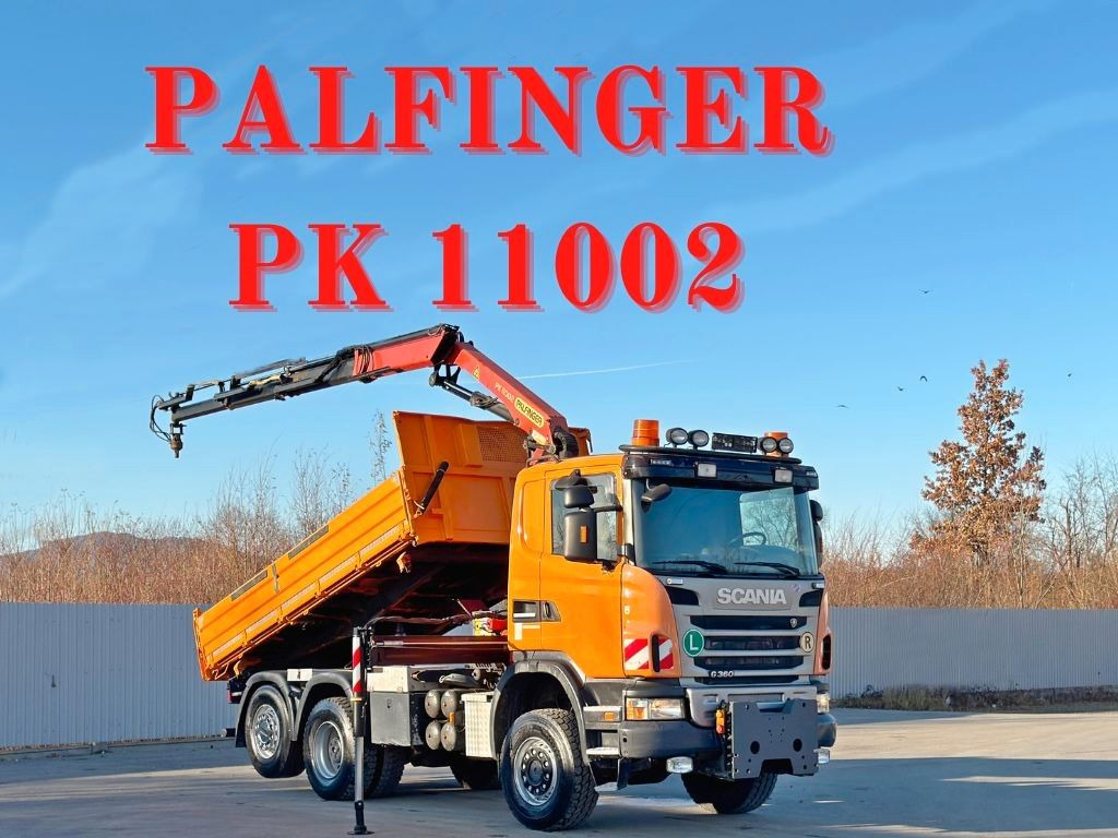 Scania G 360 * KIPPER 4,60m * PALFINGER PK 11002/ 6x4 - Kamion s kranom: slika Scania G 360 * KIPPER 4,60m * PALFINGER PK 11002/ 6x4 - Kamion s kranom Scania G 360 * KIPPER 4,60m * PALFINGER PK 11002/ 6x4 - Kamion s kranom: slika Scania G 360 * KIPPER 4,60m * PALFINGER PK 11002/ 6x4 - Kamion s kranom