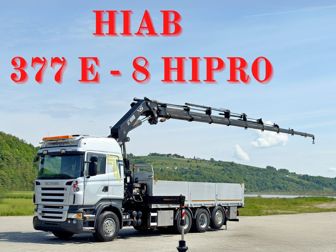 Scania R480 PRITSCHE 6,85m *HIAB 377 E-8 HIPRO/FUNK*8x4 - Kamion s kranom: slika Scania R480 PRITSCHE 6,85m *HIAB 377 E-8 HIPRO/FUNK*8x4 - Kamion s kranom Scania R480 PRITSCHE 6,85m *HIAB 377 E-8 HIPRO/FUNK*8x4 - Kamion s kranom: slika Scania R480 PRITSCHE 6,85m *HIAB 377 E-8 HIPRO/FUNK*8x4 - Kamion s kranom