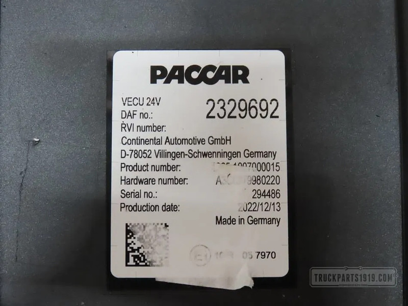 DAF 2329692 VECU Regeleenheid - Upravljačka jedinica (ECU) za Kamion: slika DAF 2329692 VECU Regeleenheid - Upravljačka jedinica (ECU) za Kamion DAF 2329692 VECU Regeleenheid - Upravljačka jedinica (ECU) za Kamion: slika DAF 2329692 VECU Regeleenheid - Upravljačka jedinica (ECU) za Kamion