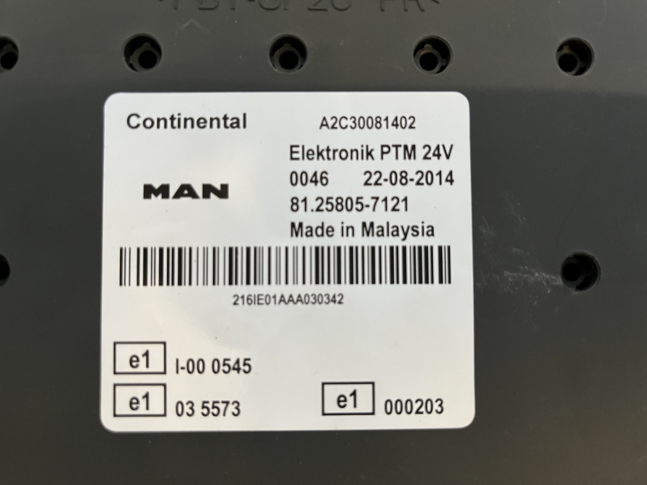 ELEKTRONIK PTM MAN TGX (MANUAL GEARBOX) - Upravljačka jedinica (ECU) za Kamion: slika ELEKTRONIK PTM MAN TGX (MANUAL GEARBOX) - Upravljačka jedinica (ECU) za Kamion ELEKTRONIK PTM MAN TGX (MANUAL GEARBOX) - Upravljačka jedinica (ECU) za Kamion: slika ELEKTRONIK PTM MAN TGX (MANUAL GEARBOX) - Upravljačka jedinica (ECU) za Kamion