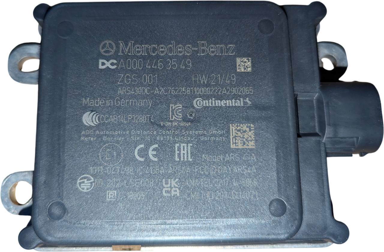 MERCEDES-BENZ OEM AFSTANDS RADAR SENSOR VOOR MP4-MP5 0004463549 - Senzor za Kamion: slika MERCEDES-BENZ OEM AFSTANDS RADAR SENSOR VOOR MP4-MP5 0004463549 - Senzor za Kamion MERCEDES-BENZ OEM AFSTANDS RADAR SENSOR VOOR MP4-MP5 0004463549 - Senzor za Kamion: slika MERCEDES-BENZ OEM AFSTANDS RADAR SENSOR VOOR MP4-MP5 0004463549 - Senzor za Kamion