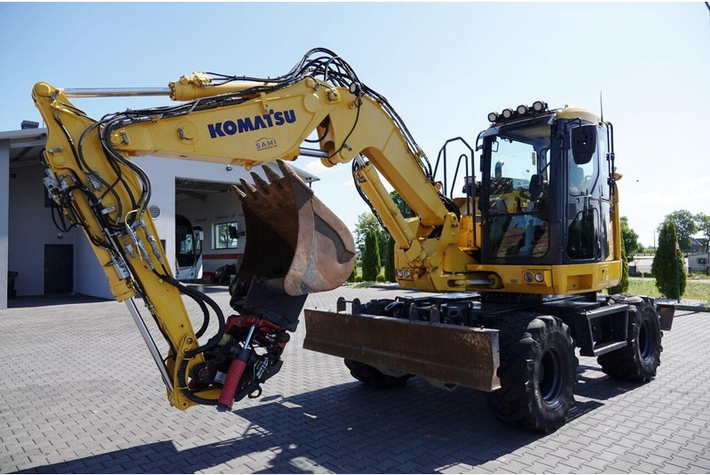 Bager na kotačima Komatsu PW 118 MR / KOPARKA KOŁOWA / 2019 ROK / TILT OBROTNICA / KAMERA: slika Bager na kotačima Komatsu PW 118 MR / KOPARKA KOŁOWA / 2019 ROK / TILT OBROTNICA / KAMERA