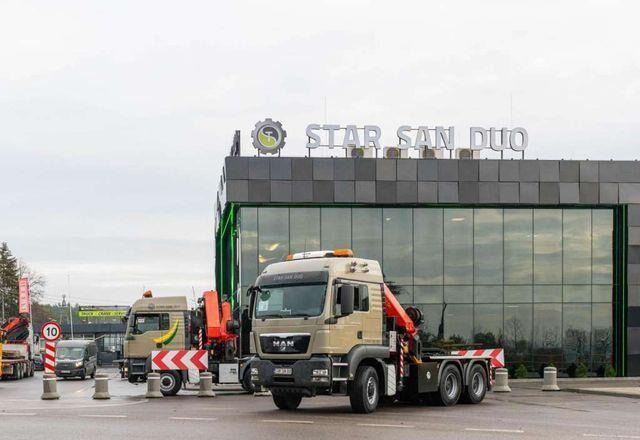 Kamion s otvorenim sandukom, Kamion s kranom MAN TGS 26.480 6x6 PALFINGER PK 34002 SH Crane Winc: slika Kamion s otvorenim sandukom, Kamion s kranom MAN TGS 26.480 6x6 PALFINGER PK 34002 SH Crane Winc