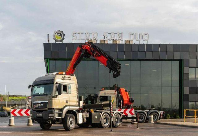 Kamion s otvorenim sandukom, Kamion s kranom MAN TGS 26.480 6x6 PALFINGER PK 34002 SH Crane Winc: slika Kamion s otvorenim sandukom, Kamion s kranom MAN TGS 26.480 6x6 PALFINGER PK 34002 SH Crane Winc