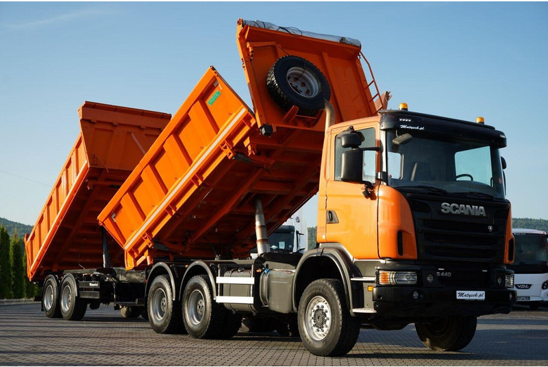 Scania G 440 / 6x6 / ZESTAW / WYWROTKA TRZY-STRONNA / 2X HYDROBURTA /PR - Tegljač: slika Scania G 440 / 6x6 / ZESTAW / WYWROTKA TRZY-STRONNA / 2X HYDROBURTA /PR - Tegljač Scania G 440 / 6x6 / ZESTAW / WYWROTKA TRZY-STRONNA / 2X HYDROBURTA /PR - Tegljač: slika Scania G 440 / 6x6 / ZESTAW / WYWROTKA TRZY-STRONNA / 2X HYDROBURTA /PR - Tegljač