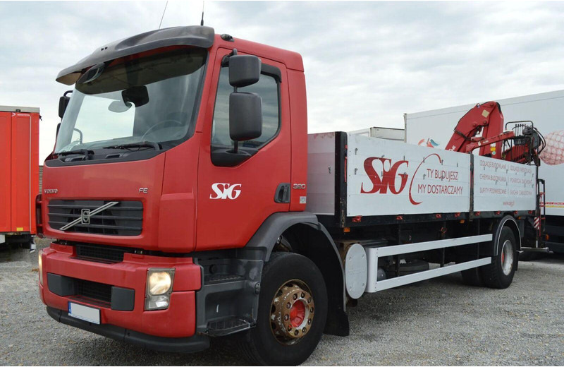 Volvo FE 18.320 FLATBED CRANE - Kamion s otvorenim sandukom, Kamion s kranom: slika Volvo FE 18.320 FLATBED CRANE - Kamion s otvorenim sandukom, Kamion s kranom Volvo FE 18.320 FLATBED CRANE - Kamion s otvorenim sandukom, Kamion s kranom: slika Volvo FE 18.320 FLATBED CRANE - Kamion s otvorenim sandukom, Kamion s kranom