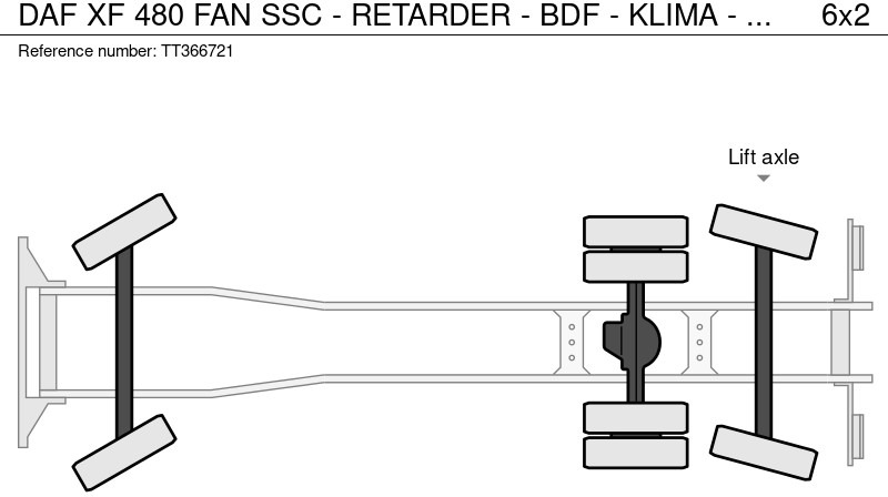 Transporter kontejnera/ Kamion s izmjenjivim sanducima DAF XF 480 FAN SSC - RETARDER - BDF - KLIMA - GERMAN TRUCK - TOP!: slika Transporter kontejnera/ Kamion s izmjenjivim sanducima DAF XF 480 FAN SSC - RETARDER - BDF - KLIMA - GERMAN TRUCK - TOP!