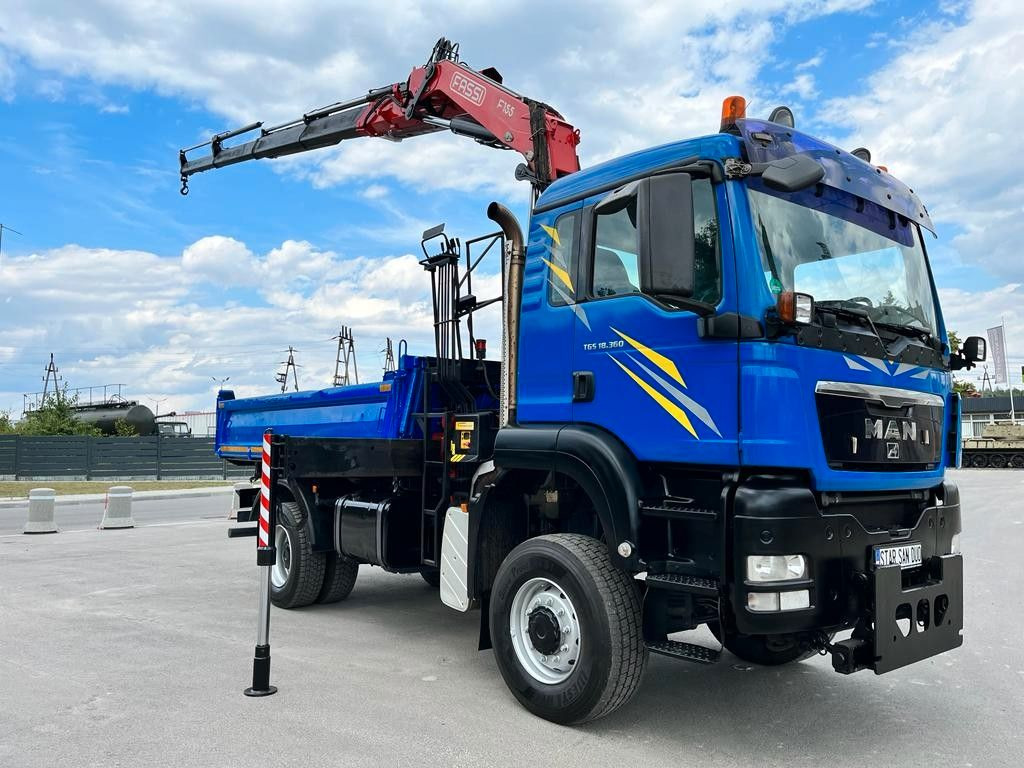 Kiper, Kamion s kranom MAN TGS 4x4 18.360 FASSI 155 EURO 5 Kipper Kran: slika Kiper, Kamion s kranom MAN TGS 4x4 18.360 FASSI 155 EURO 5 Kipper Kran