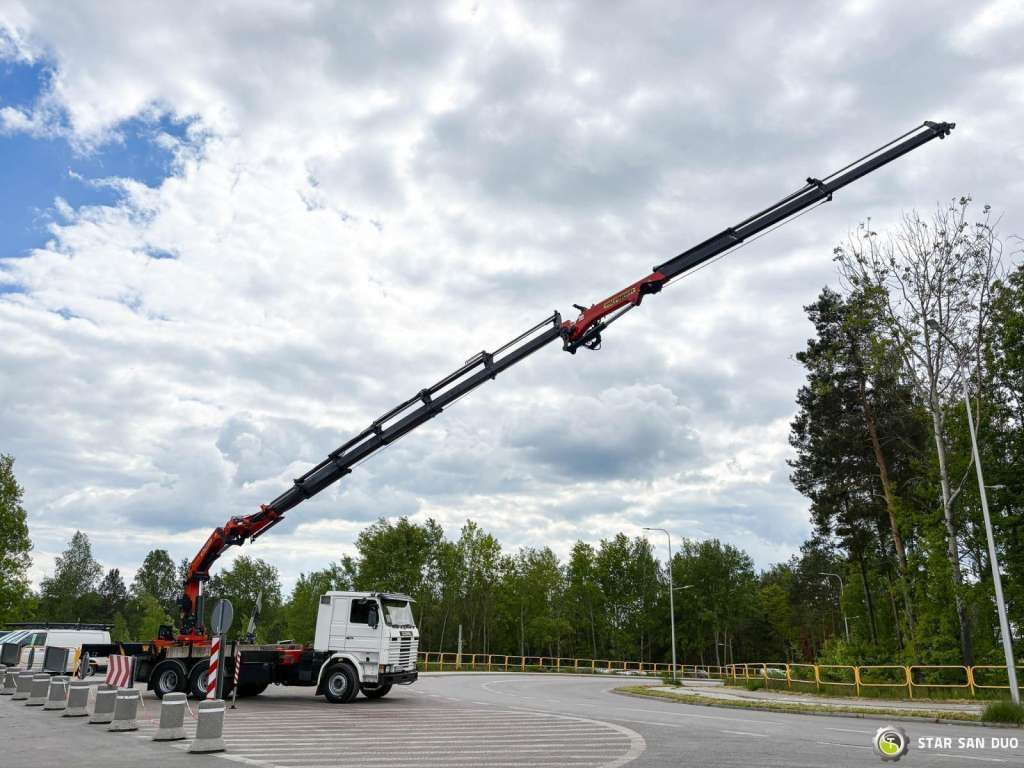 Scania R143 HL 6x2 PALFINGER PK44002 Crane Kran - Kamion s kranom: slika Scania R143 HL 6x2 PALFINGER PK44002 Crane Kran - Kamion s kranom Scania R143 HL 6x2 PALFINGER PK44002 Crane Kran - Kamion s kranom: slika Scania R143 HL 6x2 PALFINGER PK44002 Crane Kran - Kamion s kranom