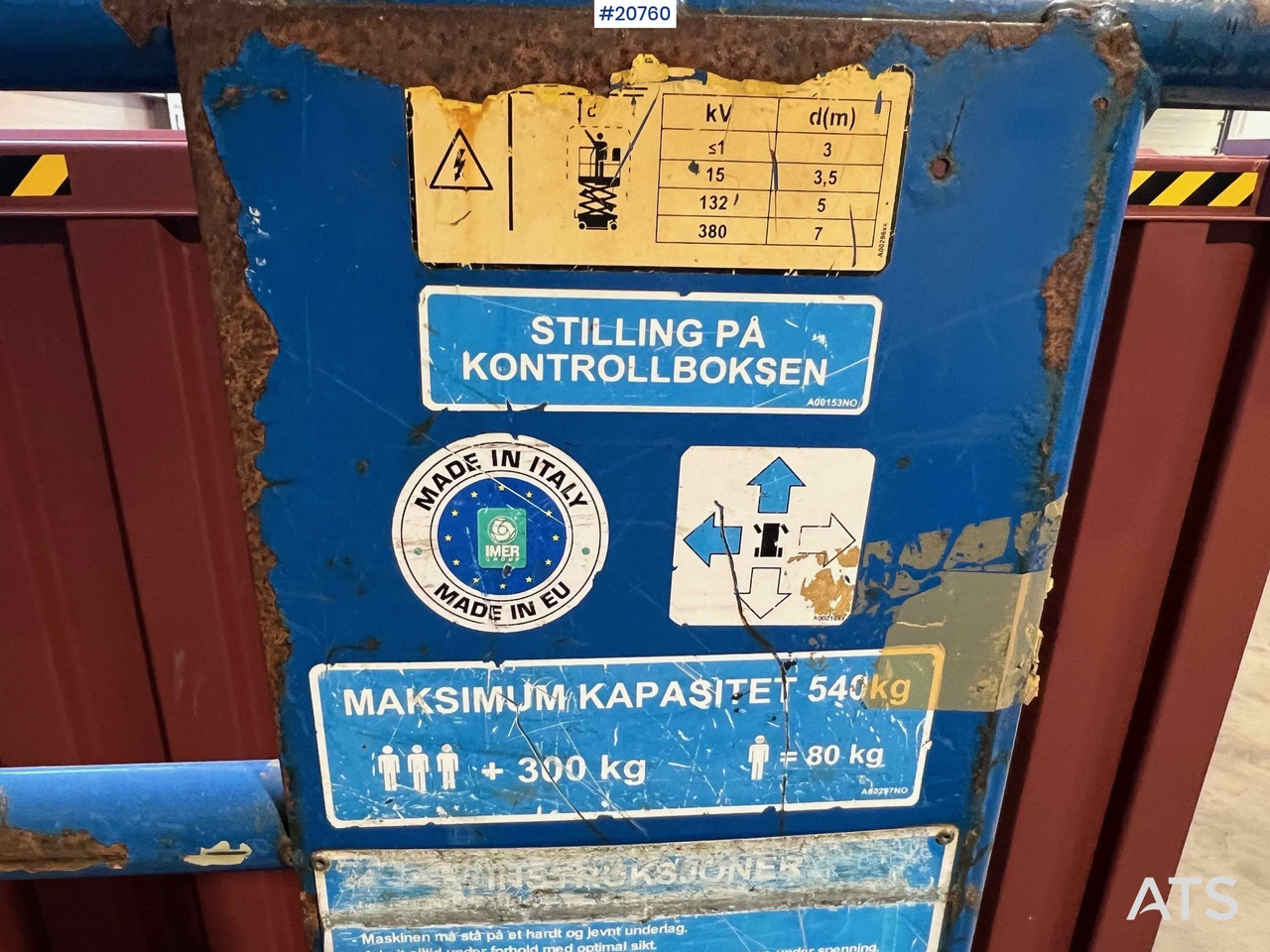 Škarasta podizna platforma Imer IT17220: slika Škarasta podizna platforma Imer IT17220