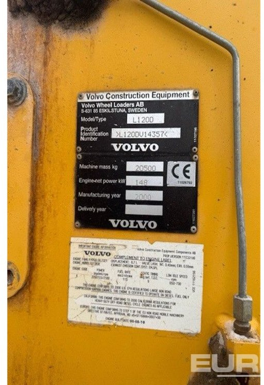 2000 Volvo L120D - Utovarivač na kotačima: slika 2000 Volvo L120D - Utovarivač na kotačima 2000 Volvo L120D - Utovarivač na kotačima: slika 2000 Volvo L120D - Utovarivač na kotačima
