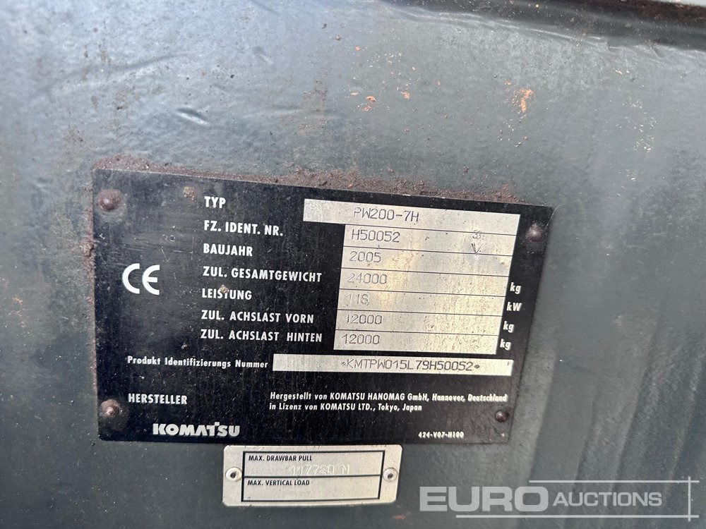 Komatsu PW200-7H - Bager na kotačima: slika Komatsu PW200-7H - Bager na kotačima Komatsu PW200-7H - Bager na kotačima: slika Komatsu PW200-7H - Bager na kotačima