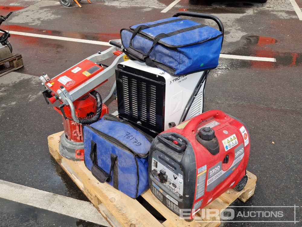 Pallet Of Ground Scraper, Dehumidifier, Portable Generator, Paint Spray Accessoires - Građevinska oprema: slika Pallet Of Ground Scraper, Dehumidifier, Portable Generator, Paint Spray Accessoires - Građevinska oprema Pallet Of Ground Scraper, Dehumidifier, Portable Generator, Paint Spray Accessoires - Građevinska oprema: slika Pallet Of Ground Scraper, Dehumidifier, Portable Generator, Paint Spray Accessoires - Građevinska oprema