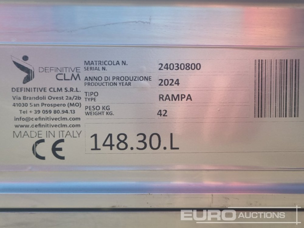 Utovarna rampa Unused 148.30L Aluminium Loading Rampes (2 of) 9000kg Capacity, 3000mm Length: slika Utovarna rampa Unused 148.30L Aluminium Loading Rampes (2 of) 9000kg Capacity, 3000mm Length