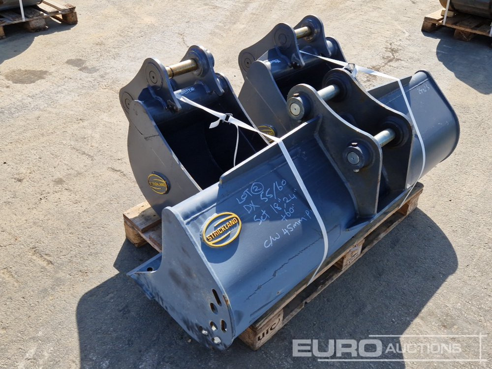 Unused Strickland 60" Ditching, 24", 18" Digging Buckets, 45mm Pin to suit Doosan DX55/60 (3 of) - Korpa: slika Unused Strickland 60" Ditching, 24", 18" Digging Buckets, 45mm Pin to suit Doosan DX55/60 (3 of) - Korpa Unused Strickland 60" Ditching, 24", 18" Digging Buckets, 45mm Pin to suit Doosan DX55/60 (3 of) - Korpa: slika Unused Strickland 60" Ditching, 24", 18" Digging Buckets, 45mm Pin to suit Doosan DX55/60 (3 of) - Korpa