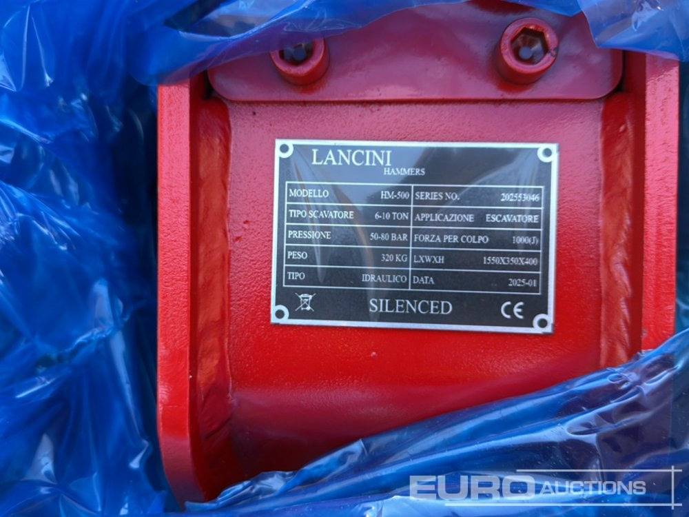 Hidraulični čekić Unused Lancini HM-500: slika Hidraulični čekić Unused Lancini HM-500 Hidraulični čekić Unused Lancini HM-500: slika Hidraulični čekić Unused Lancini HM-500
