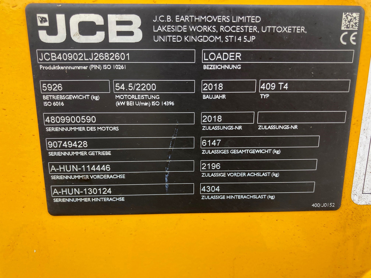 JCB Radlader Typ 409 - Utovarivač: slika JCB Radlader Typ 409 - Utovarivač JCB Radlader Typ 409 - Utovarivač: slika JCB Radlader Typ 409 - Utovarivač