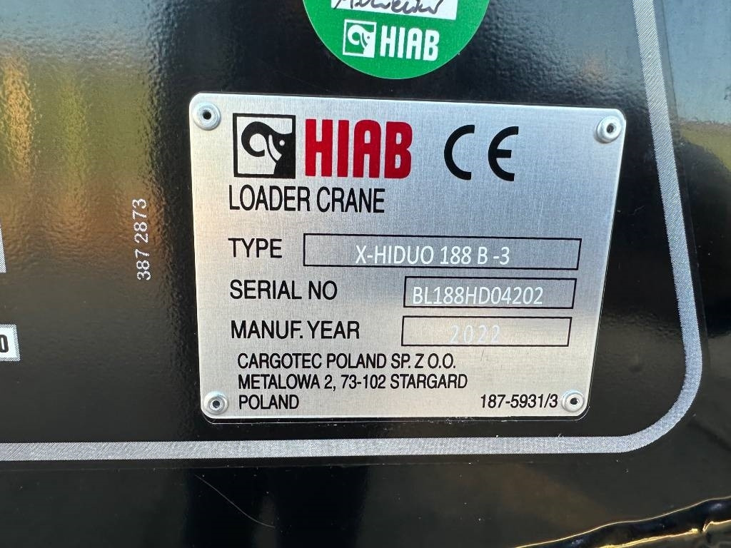 Hiab X-HiDuo 188 B-3 - Kamionska dizalica za Kamion: slika Hiab X-HiDuo 188 B-3 - Kamionska dizalica za Kamion Hiab X-HiDuo 188 B-3 - Kamionska dizalica za Kamion: slika Hiab X-HiDuo 188 B-3 - Kamionska dizalica za Kamion
