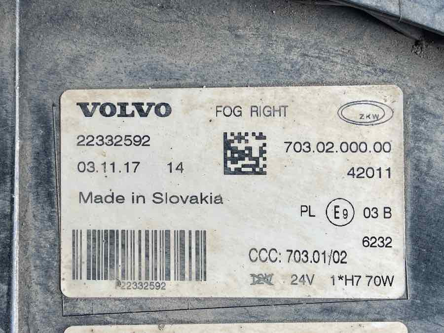 VOLVO FOG LAMP 22332592 RH - Svjetla/ Rasvjeta za Kamion: slika VOLVO FOG LAMP 22332592 RH - Svjetla/ Rasvjeta za Kamion VOLVO FOG LAMP 22332592 RH - Svjetla/ Rasvjeta za Kamion: slika VOLVO FOG LAMP 22332592 RH - Svjetla/ Rasvjeta za Kamion