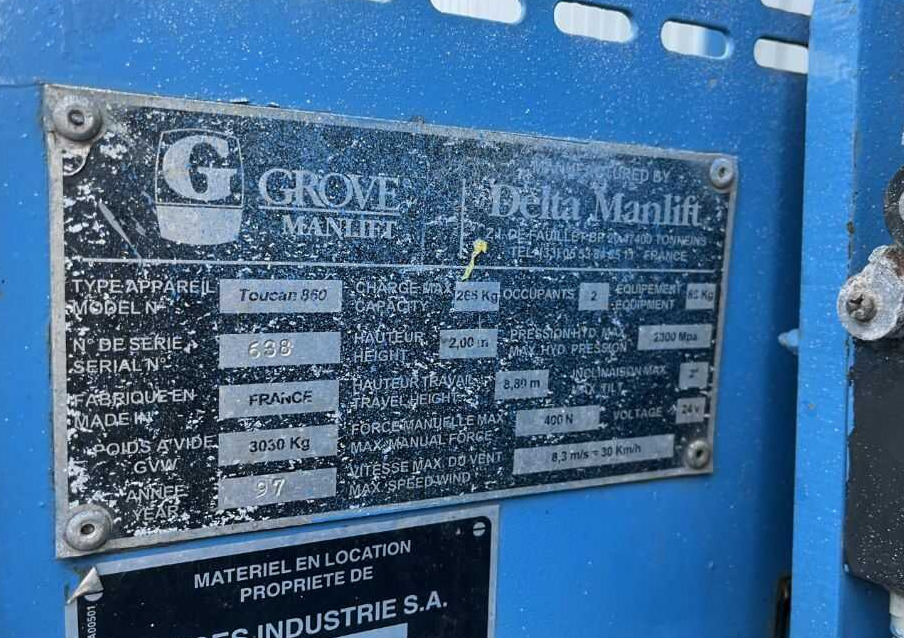 Grove Toucan860 - Platforma za podizanje stupa u okomitom položaju: slika Grove Toucan860 - Platforma za podizanje stupa u okomitom položaju Grove Toucan860 - Platforma za podizanje stupa u okomitom položaju: slika Grove Toucan860 - Platforma za podizanje stupa u okomitom položaju