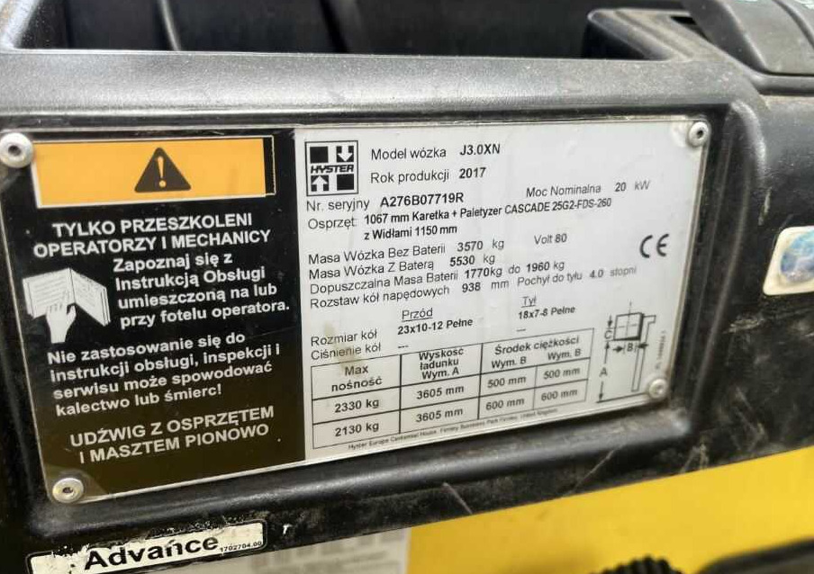 Hyster J3.0XN - Električni viličar: slika Hyster J3.0XN - Električni viličar Hyster J3.0XN - Električni viličar: slika Hyster J3.0XN - Električni viličar