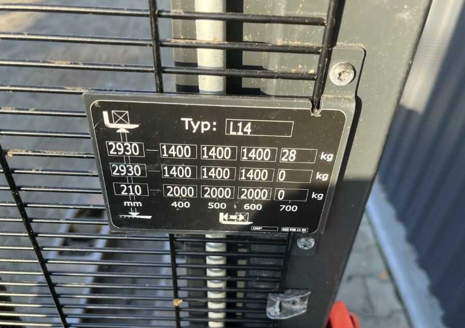 Linde L14 - Slagač stoga: slika Linde L14 - Slagač stoga Linde L14 - Slagač stoga: slika Linde L14 - Slagač stoga