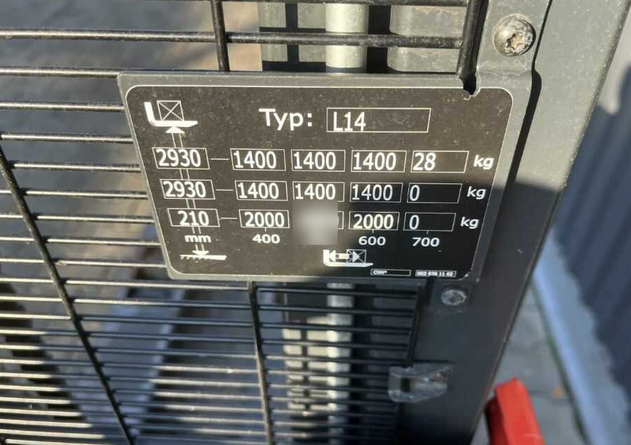 Linde L14 - Slagač stoga: slika Linde L14 - Slagač stoga Linde L14 - Slagač stoga: slika Linde L14 - Slagač stoga