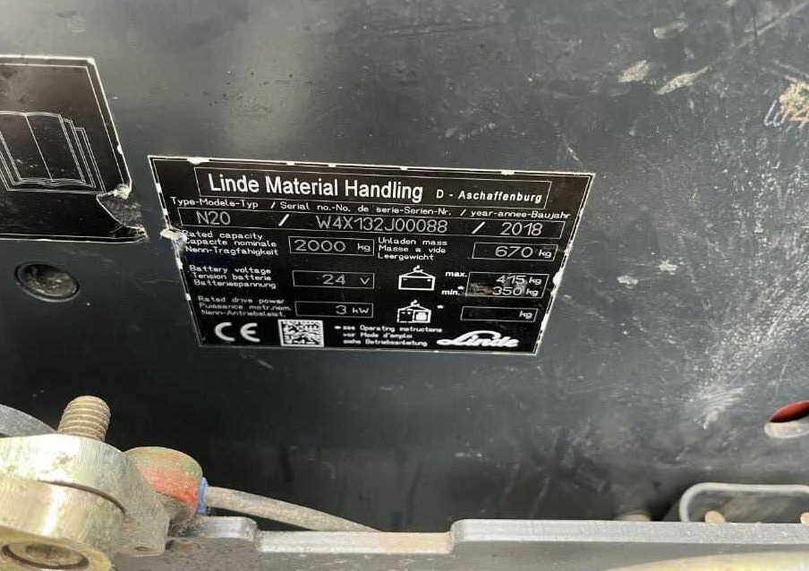 Linde N20 - Komisioner: slika  Linde N20 - Komisioner Linde N20 - Komisioner: slika  Linde N20 - Komisioner