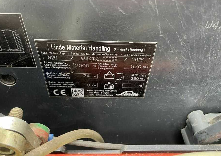 Linde N20 - Komisioner: slika  Linde N20 - Komisioner Linde N20 - Komisioner: slika  Linde N20 - Komisioner