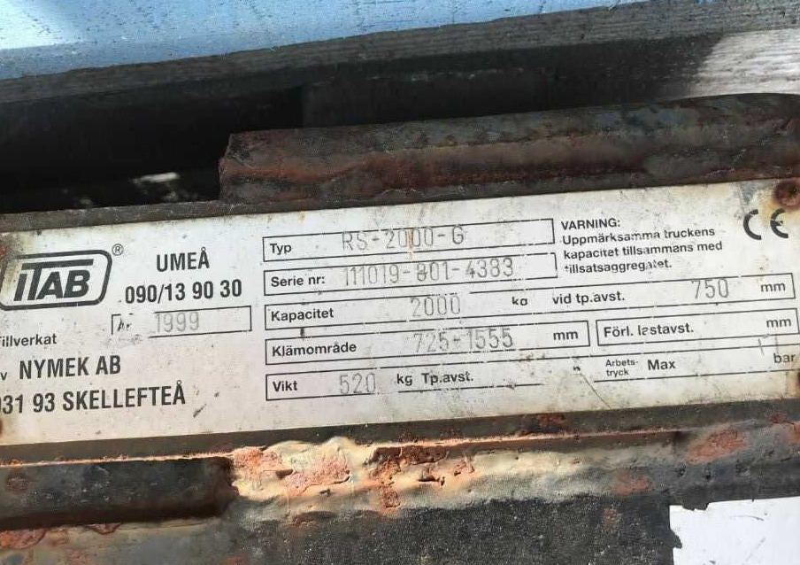 TAB RS-200-G - Hvataljka za Viličar: slika TAB RS-200-G - Hvataljka za Viličar TAB RS-200-G - Hvataljka za Viličar: slika TAB RS-200-G - Hvataljka za Viličar