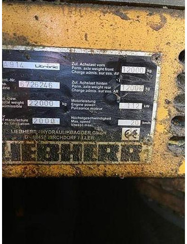 Liebherr A914 - Bager: slika Liebherr A914 - Bager Liebherr A914 - Bager: slika Liebherr A914 - Bager