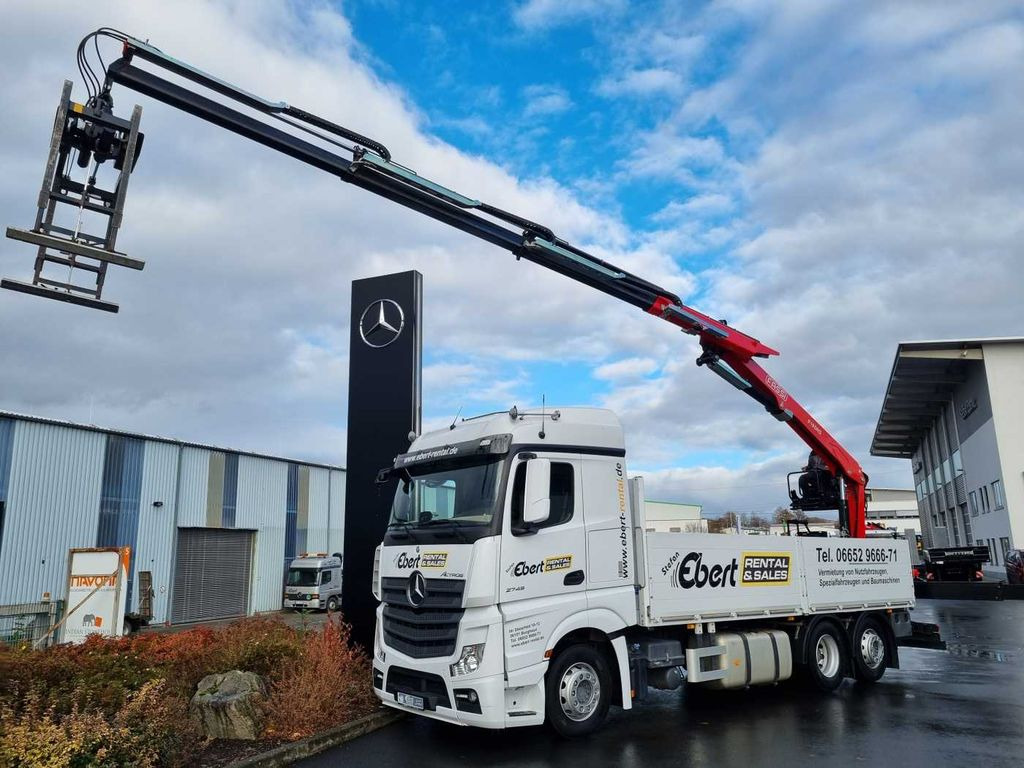 Mercedes-Benz Actros 2745 L 6x2 Baustoffpritsche+Kran Retarder - Kamion s otvorenim sandukom, Kamion s kranom: slika Mercedes-Benz Actros 2745 L 6x2 Baustoffpritsche+Kran Retarder - Kamion s otvorenim sandukom, Kamion s kranom Mercedes-Benz Actros 2745 L 6x2 Baustoffpritsche+Kran Retarder - Kamion s otvorenim sandukom, Kamion s kranom: slika Mercedes-Benz Actros 2745 L 6x2 Baustoffpritsche+Kran Retarder - Kamion s otvorenim sandukom, Kamion s kranom