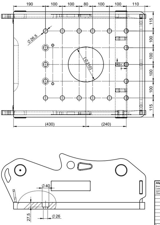Novi Brza spojka OilQuick OQ70/55 Adapterplatte für Westtech: slika Novi Brza spojka OilQuick OQ70/55 Adapterplatte für Westtech