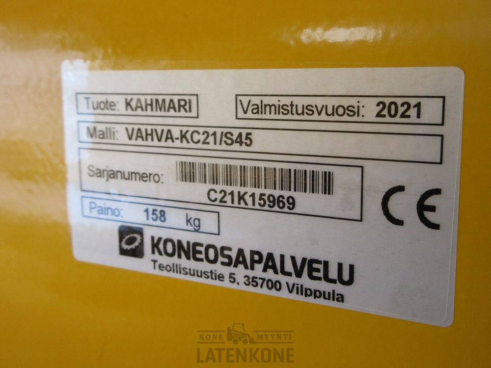Grajfer za Građevinski strojevi Vahva KC21 E4 S45 kaivinkoneen koura: slika Grajfer za Građevinski strojevi Vahva KC21 E4 S45 kaivinkoneen koura