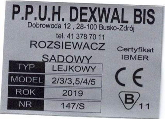 Dexwal rozsiewacz nawozów 300 l - Rasipač gnojiva: slika Dexwal rozsiewacz nawozów 300 l - Rasipač gnojiva Dexwal rozsiewacz nawozów 300 l - Rasipač gnojiva: slika Dexwal rozsiewacz nawozów 300 l - Rasipač gnojiva